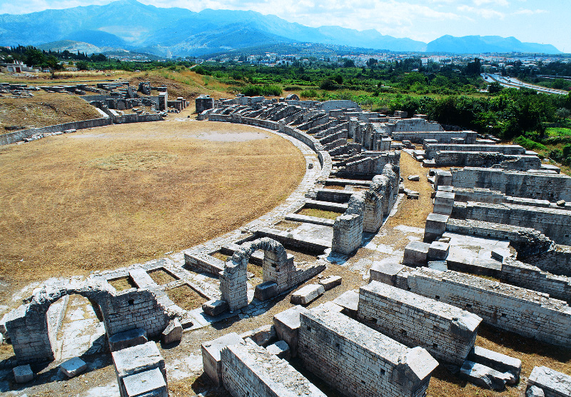 02_Amfiteatar TZ Solin, arhiv Remains of the ancient Roman amphitheatre in Salona, Solin